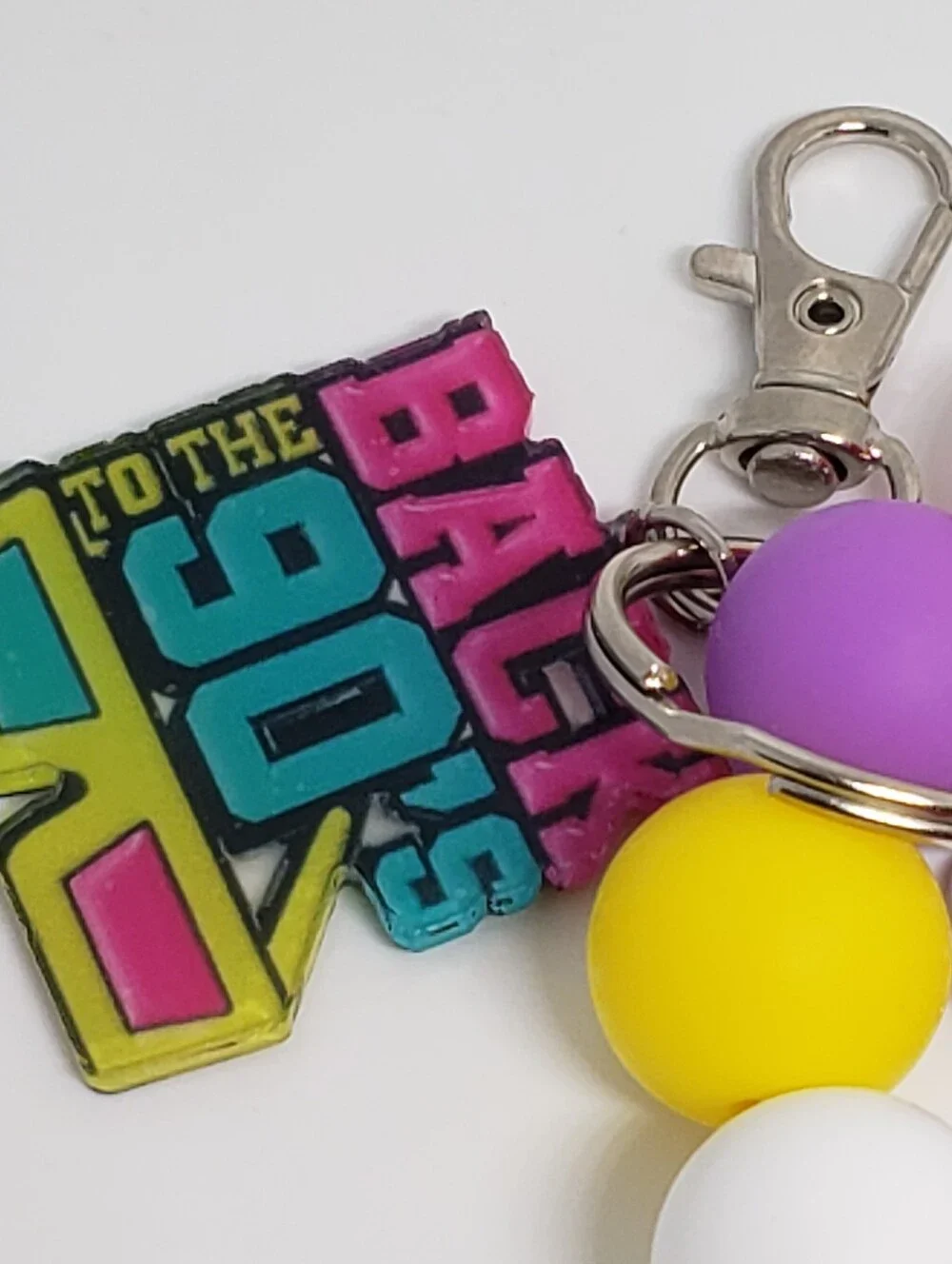 Handmade Rugrats Angelica Pickles Silicone Beaded Keychain Wristlet